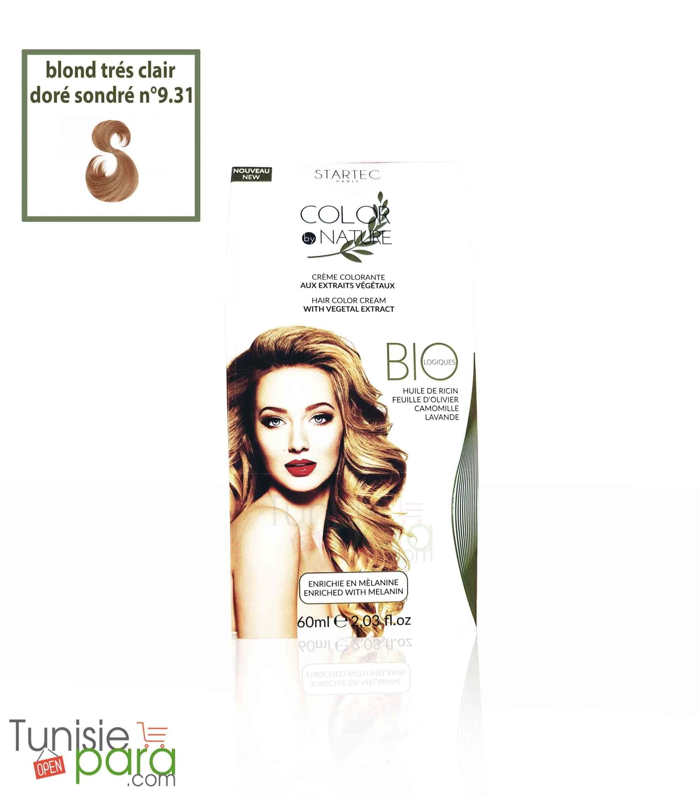 Startec coloration blond trés clair doré cendré n° 9.31