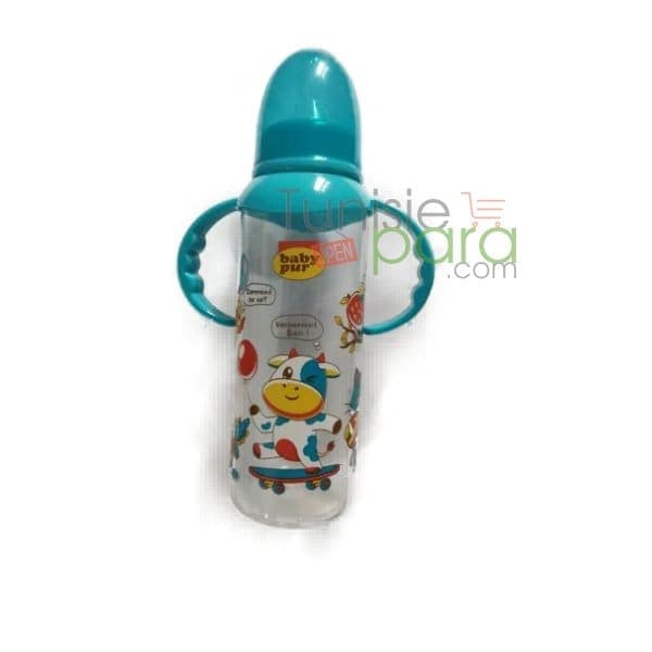 BABY PUR biberon avec anse 250ml bleu 75203