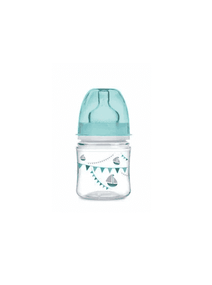 CANPOL BABIES Biberon Anti Colique Col Large 120ML Let’s Celebrate Bleu