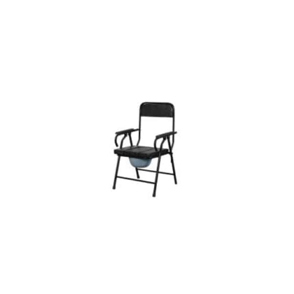 Chaise avec Toilette Noir Fixe Matelassée