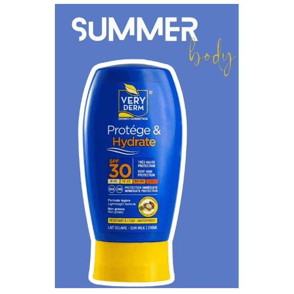 VERY DERM Lait solaire protège et hydrate spf30