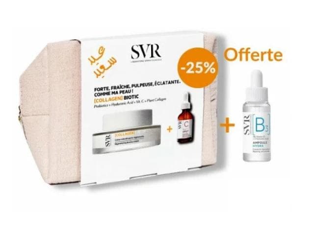 SVR TROUSSE collagen biotic 50ml + ampoule C + mini ampoule B offerte