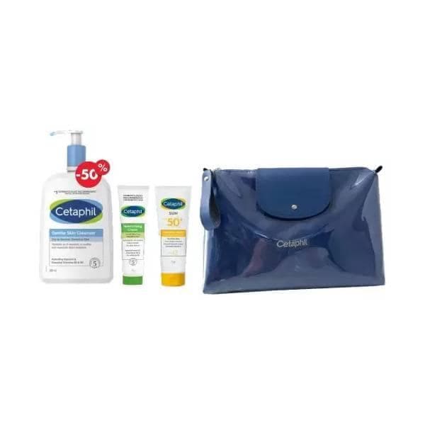 CETAPHIL TROUSSE liposomal lotion 50ml + crème hydratante 50ml + lotion nettoyante 500ml (-50%)