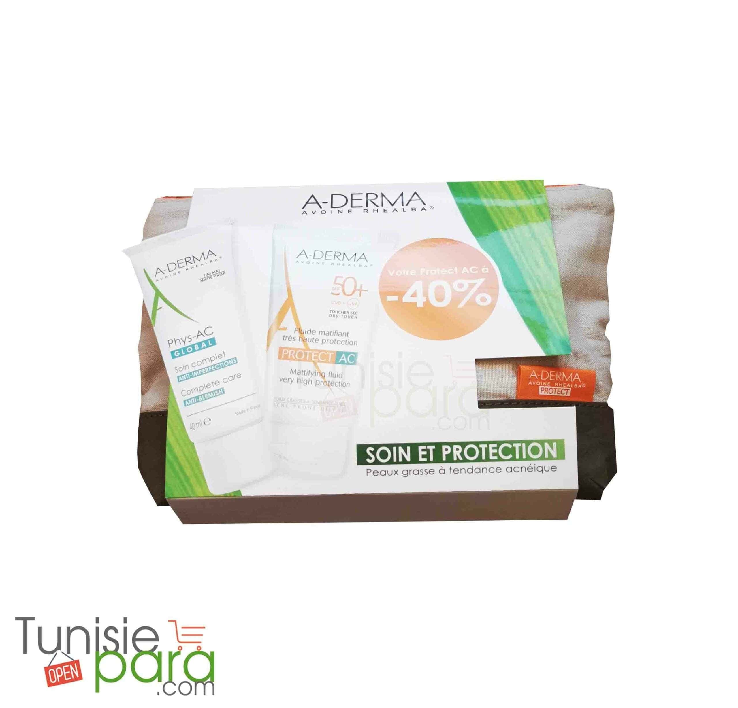 A-DERMA trousse fluide matifiant et phys-ac global