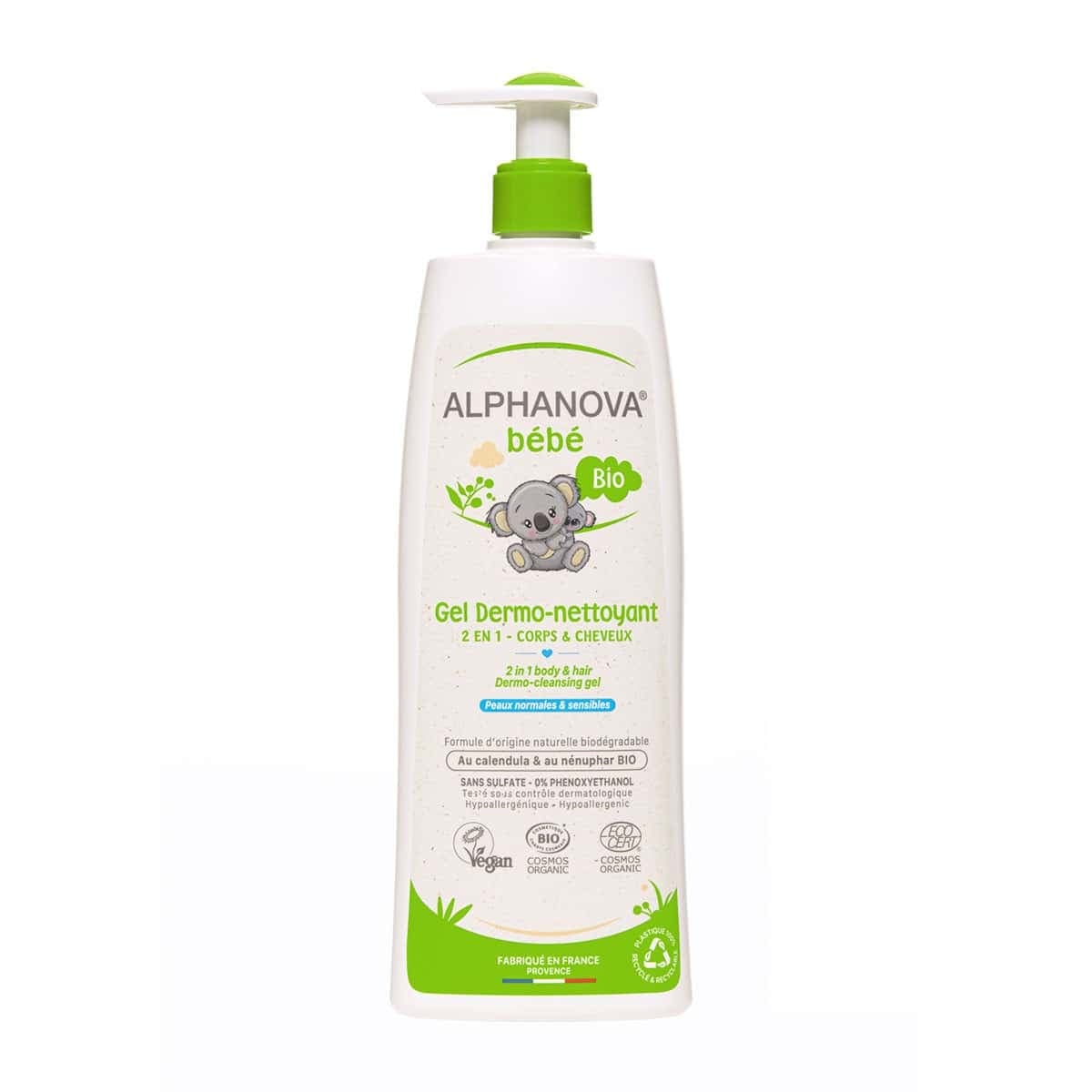 alphanova bebe bio gel dermo nettoyant 500ml