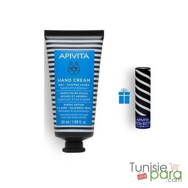 apivita pack creme mains + stick levre cocoa