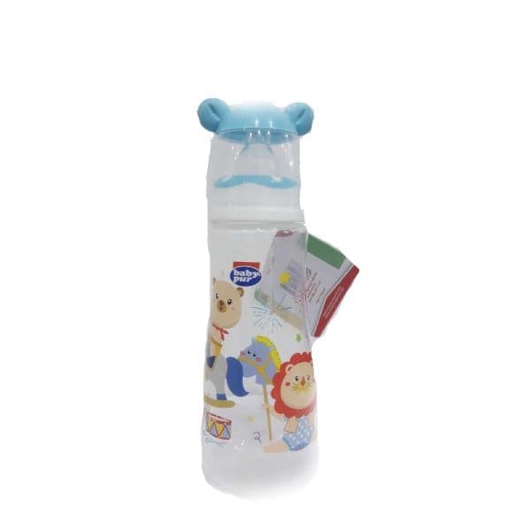 baby pur biberon en polypropylene col standard funny pp bleu/vert 125 ml REF 72002