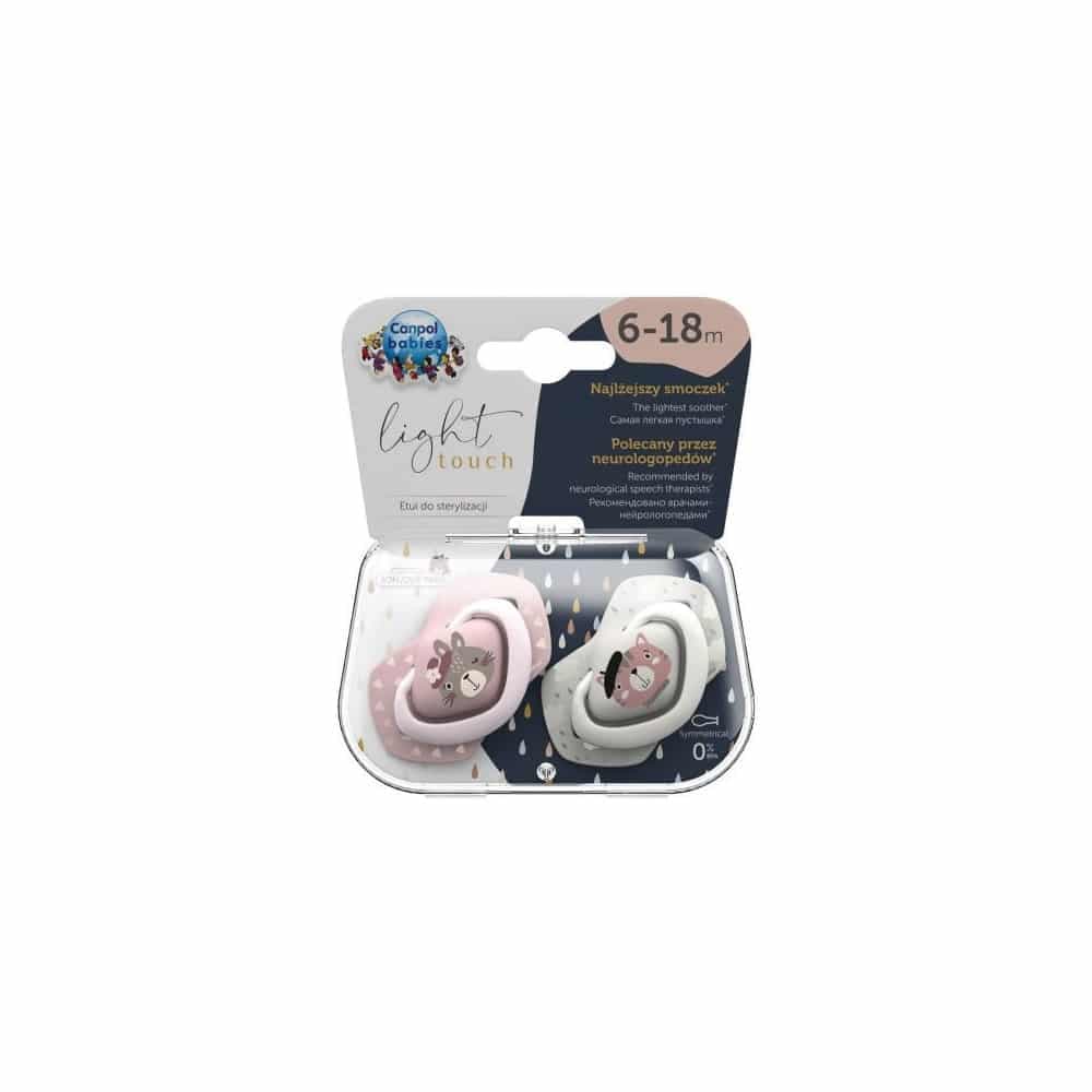 canpol babies 2 sucette universelle 6-18 bonjour paris rose
