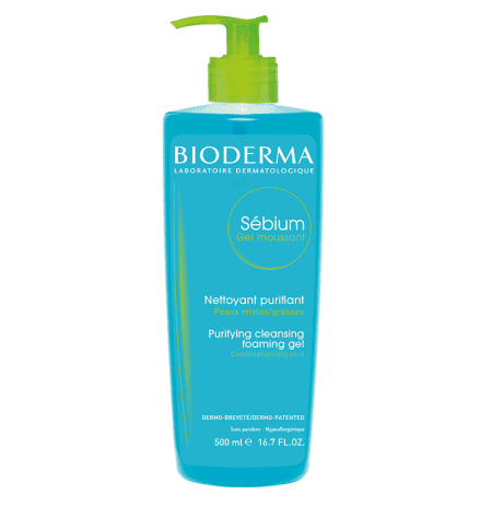 BIODERMA SEBIUM gel moussant nettoyant purifiant 500ml