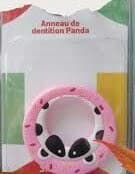 baby pur anneau dentition panda rose