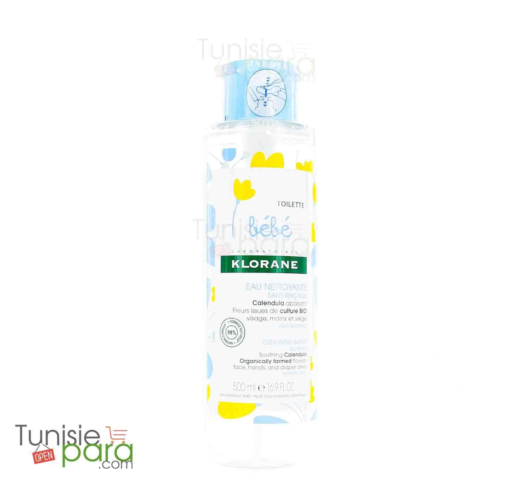 KLORANE Bébé Eau Nettoyante Micellaire Sans Rinçage 500 ml