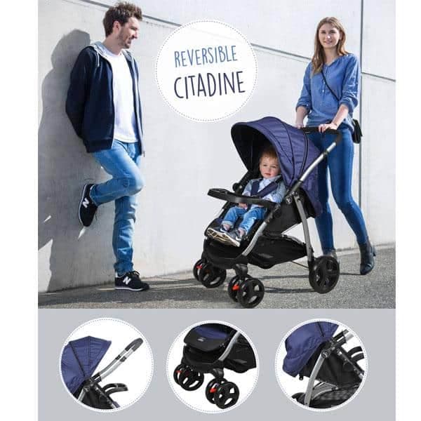 Prima Baby Poussette bébé réversible CITADINE Bleu