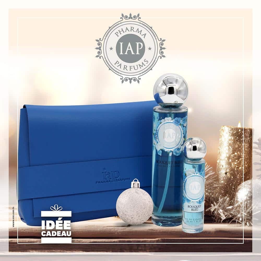 iAP PHARMA parfum pour femme trousse bleu pure fleur bouquet bleu 150ml + 30ml