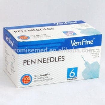 VERIFINE AIGUILLES STYLOS À INSULINE 6 MM B/100