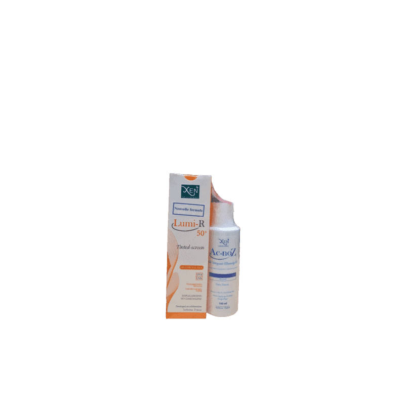 XEN Lumi-R 50+ écran teinté 50ml +ACnoz gel nettoyant 100 ml offert