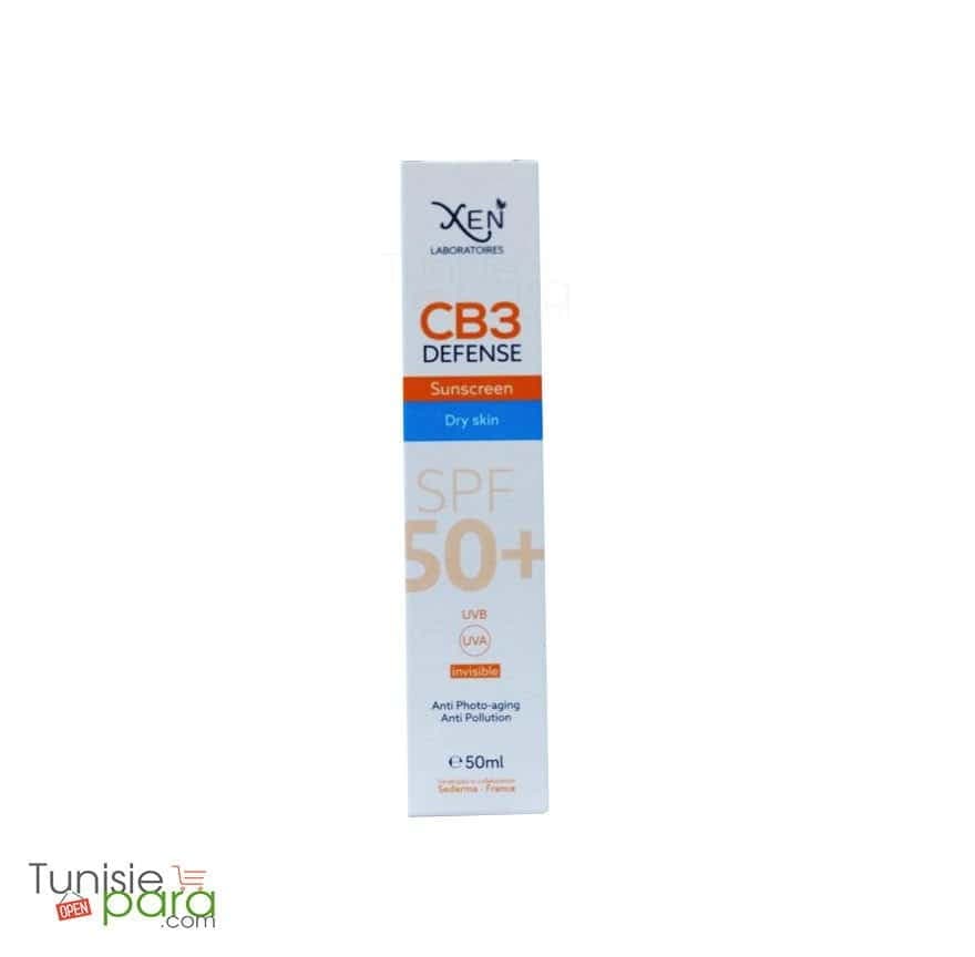 XEN CB3 Defense ecran solaire invisible peaux seches 50ml