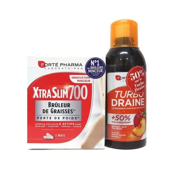 Xtraslim 700 120 Gelules + Turbodraineur The Peche – Forte Pharma