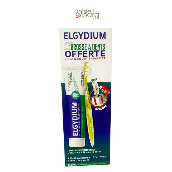 Elgydium Dentifrice Dents Sensibles + Brosse A Dents Souple (2ème Offerte)