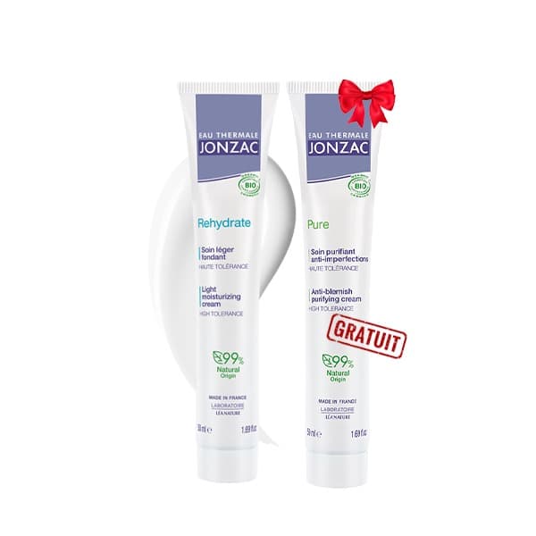 jonzac pack rehydrate leger + pure soin purifiant anti imperfections gratuit