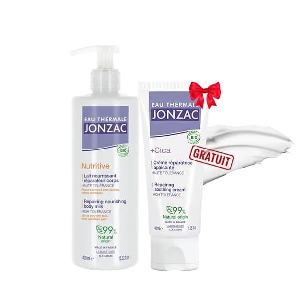 jonzac pack Nutritive lait nourrissant réparateur corps 400ml+ cica creme reparatrice gratuit