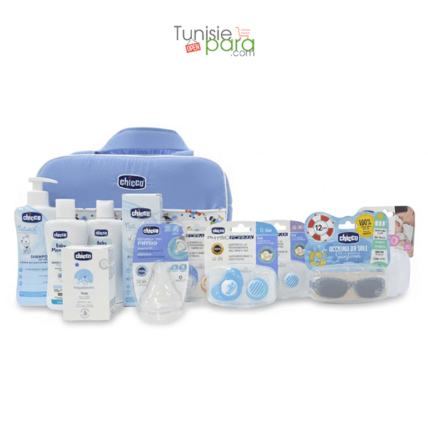 CHICCO Sac Maternité Bleu 0-12 mois(SAC , LUNETTE , SUCETTE PH AIR 2PCS OFFERTS)