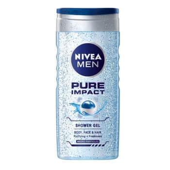 Nivea - gel douche homme - pure impact - 250ml