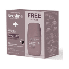 BEESLINE COFFRET ROLL-ON DEO SUPER DRY POWDER SOFT 2X50ML (1+1 FREE)