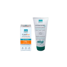 PACK CYTOLNAT PEAUX GRASSES À IMPERFECTIONS — CYTOLSUN OIL CONTROL SPF 50+ + CYTOLCLEAN GEL NETTOYANT PURIFIANT