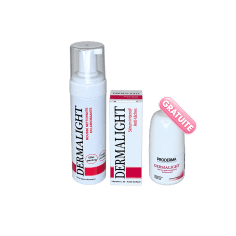 PACK DERMALIGHT ANTI-TACHES — MOUSSE NETTOYANTE ÉCLAIRCISSANTE + SÉRUM INTENSIF + ROLL-ON ÉCLAIRCISSANT OFFERT