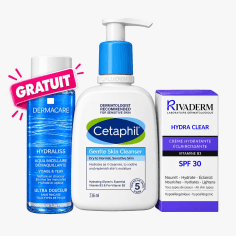 Pack Cetaphil Hydra Clear - Cetaphil + Rivaderm Hydra Clear + Dermacare Hydraliss offert