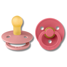 BIBS SUCETTE PACK2 2EME AGE BABY PINK CORAL MIX