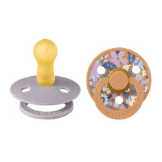 BIBS SUCETTE PACK2 2EME AGE JUNE BLOSSOM PUMPKIN MIX