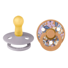 BIBS SUCETTE PACK2 1ERE AGE JUNE BLOSSOM PUMPKIN MIX