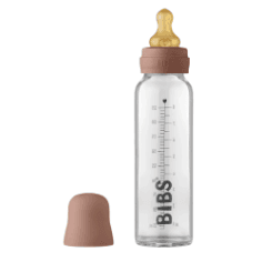 BIBS BIBERON BABY GLASS BOTTLE BLUSH 225ML
