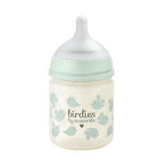 SUAVINEX BIBERON EN VERRE BIRDIES VERT 120 ML TÉTINE SX PRO DÉBIT XS 0M+