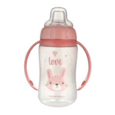 CANPOL BABIES TASSE D'APPRENTISSAGE ROSE 320 ML 6M+ — RÉF. 56/512