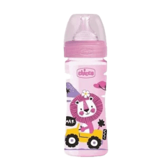 CHICCO BIB EN PLASTIQUE 250 ML ROSE