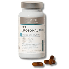 BIOCYTE FER LIPOSOMAL 30 GÉLULES – FER MICROENCAPSULÉ, VITAMINES C ET B12