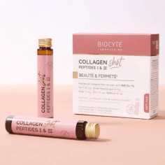 BIOCYTE COLLAGEN SHOT 10 FIOLES – COLLAGÈNE MARIN NATICOL ET ACIDE HYALURONIQUE
