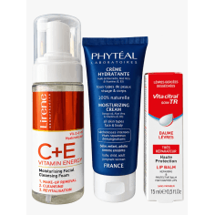 PACK LIRENE C+E MOUSSE NETTOYANTE + PHYTÉAL CRÈME HYDRATANTE + VITA CITRAL TR BAUME LÈVRES 15ML