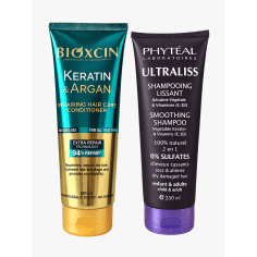 PACK CAPILLAIRE BIOXCIN KÉRATINE & ARGAN 250ML + PHYTÉAL ULTRALISS SHAMPOING 250ML