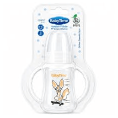 BABYTIME BIBERON EN PLASTIQUE À COL LARGE 150 ML RÉF. BT076