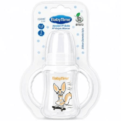 BABYTIME BIBERON EN PLASTIQUE ANATOMIQUE 150 ML RÉF. BT068