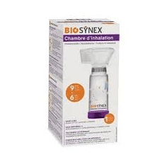 BIOSYNEX CHAMBRE D'INHALATION AVEC MASQUE +VALVE (9 MOIS À 6 ANS)