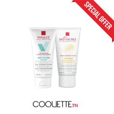 PACK ECRAN BIO-TACHE INVISIBLE SPF50+ 50ML + PAPULEX GEL NETTOYANT MOUSSANT 150ML