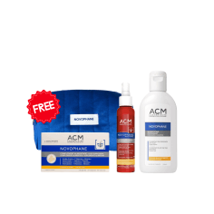 COFFRET ACM SHAMPOOING ENERGISANT 200ML + LOTION ANTI-CHUTE 100ML + COMPLIMENT CHEVEUX ET ONGLES 60 GELULES +(TROUSSE GRATUIT)