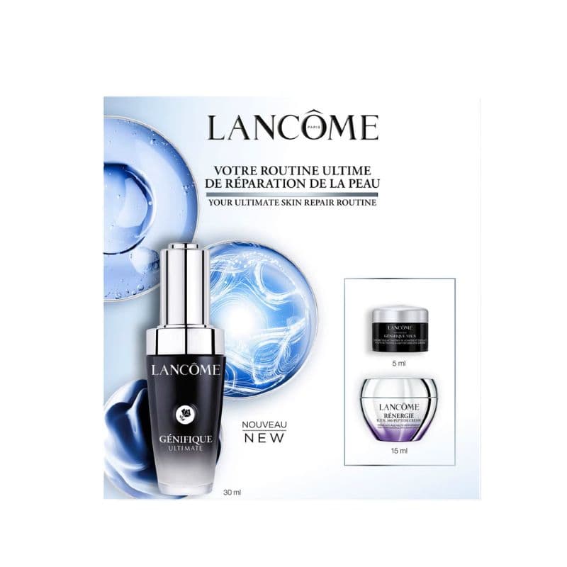 LANCÔME COFFRET GENIFIQUE SERUM 30ML + GENIFIQUE YEUX 5ML+ RENERGIE H.P.M 300 15ML