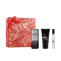 CAROLINA HERRERA COFFRET 212 VIP BLACK EDP 100 ML + GEL DOUCHE 100 ML + VAPORISATEUR 10 ML