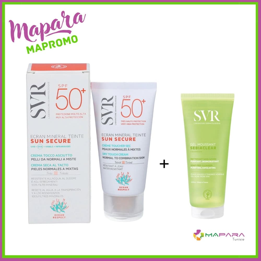 SVR Sun Secure Écran Minéral Teinté SPF50+ Peaux Normales à Mixtes 50ml
