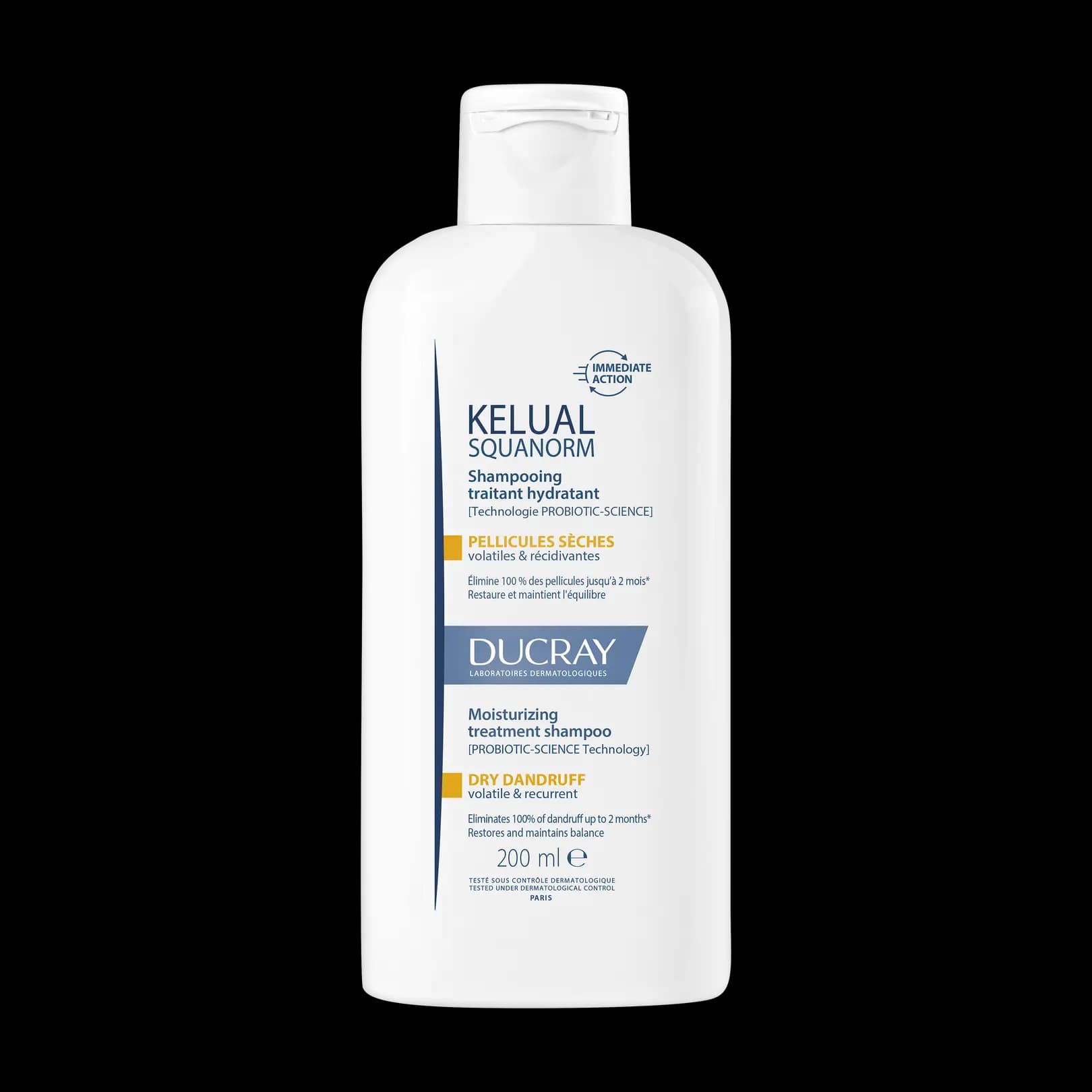 Ducray Kelual Squanorm Shampoing Traitant Hydratant Pellicules Sèches 200ml
